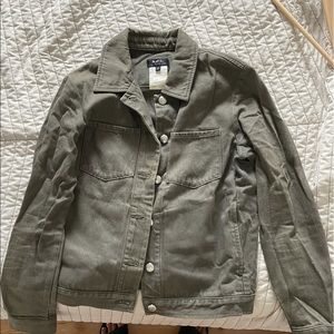 APC army green denim jacket size 36